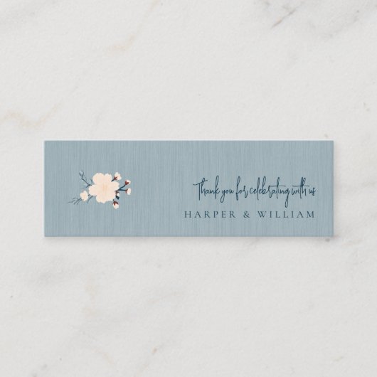 japandi qrコードSNS結婚カード スキニー名刺 (正面)