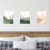Japandi Sage Green Floral Art | Zen Wall Print Set (寝室)