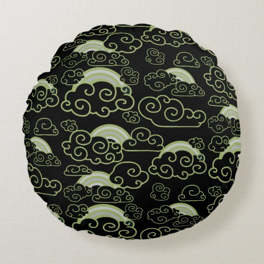 Japandi Style Home Decor ラウンドクッション (正面)