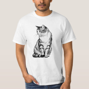 「japanease cat」Japanese style ink painting T-shirt Tシャツ