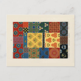 Japanese and Chinese textiles postcard ポストカード