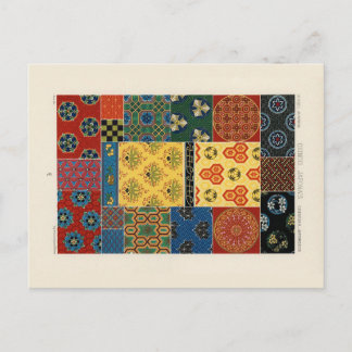 Japanese and Chinese textiles postcard ポストカード