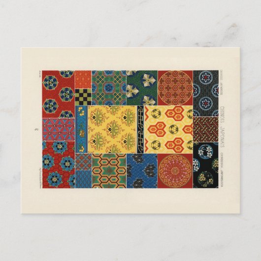 Japanese and Chinese textiles postcard ポストカード (正面)