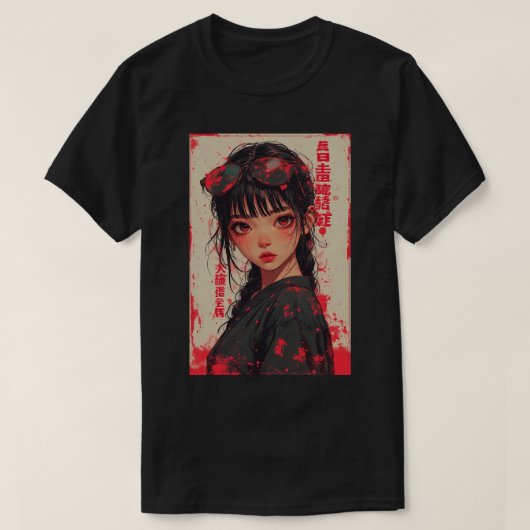 Japanese Anime Girl Fantasy Art 02 Tシャツ (デザイン正面)