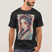 Japanese Anime Lady Liberty Anime Girl Fantasy Art Tシャツ (正面)