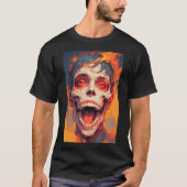 Japanese Anime Titan Attack Skull Fire 01 Tシャツ (正面)