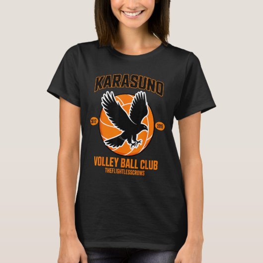 Japanese Anime Volleyball Club Karasunooo High  Tシャツ (正面)