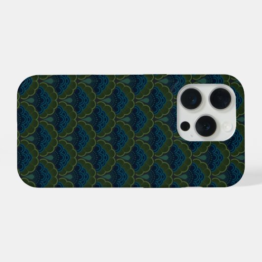 Japanese art deco style_Deep Forest iPhoneケース (裏面横)