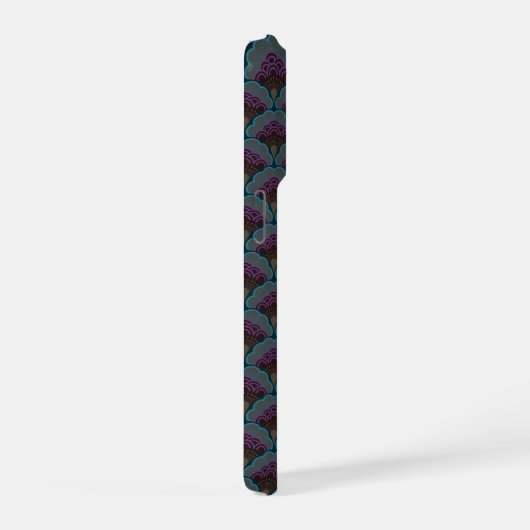 Japanese art deco style_Midnight iPhoneケース (右側面)