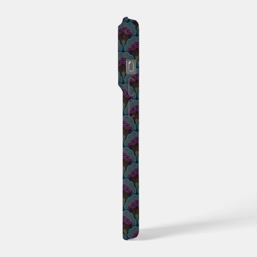 Japanese art deco style_Midnight iPhoneケース (左側面)