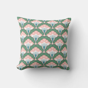 Japanese art deco style_ Tropical クッション