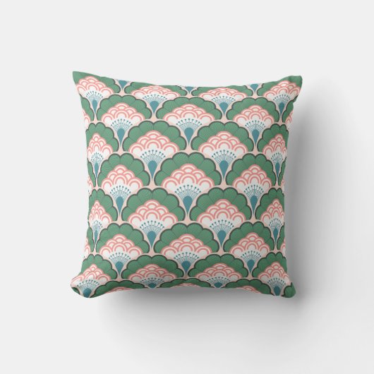Japanese art deco style_ Tropical クッション (正面)