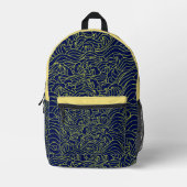Japanese Art Pattern Backpack プリントバックパック (正面)
