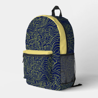 Japanese Art Pattern Backpack プリントバックパック