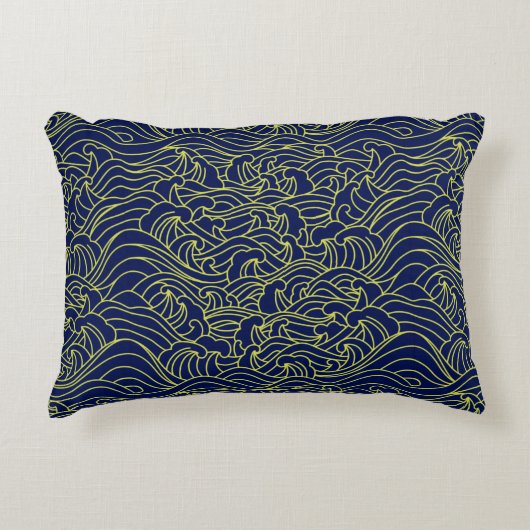 Japanese Art Pattern Pillow アクセントクッション (正面)