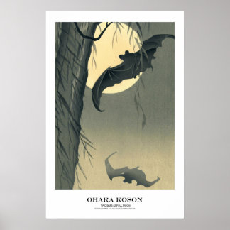 Japanese Art Print - Ohara Koson - Bats ポスター