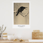 Japanese Art Print - Ohara Koson - Crow ポスター (キッチン)