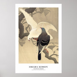 Japanese Art Print - Ohara Koson - Doves ポスター