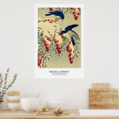 Japanese Art Print - Ohara Koson - Flycatchers ポスター (キッチン)