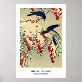 Japanese Art Print - Ohara Koson - Flycatchers ポスター