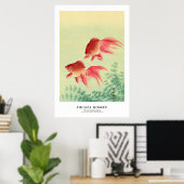 Japanese Art Print - Ohara Koson - Goldfish ポスター (ホームオフィス)