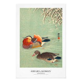 Japanese Art Print - Ohara Koson - Mandarin Ducks フォトプリント