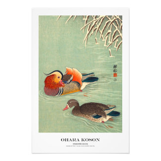Japanese Art Print - Ohara Koson - Mandarin Ducks フォトプリント