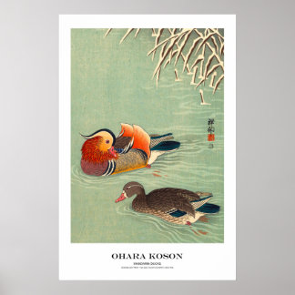 Japanese Art Print - Ohara Koson - Mandarin Ducks ポスター