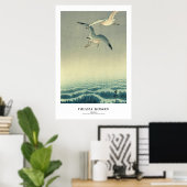 Japanese Art Print - Ohara Koson - Seagull ポスター (ホームオフィス)