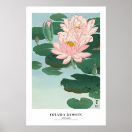 Japanese Art Print - Ohara Koson - Water Lilies ポスター