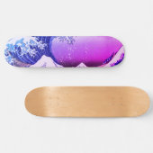 Japanese artwork painting wave, スケートボード (横)