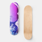 Japanese artwork painting wave, スケートボード (正面)