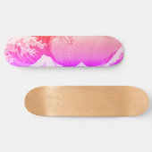 Japanese artwork painting wave, スケートボード (横)