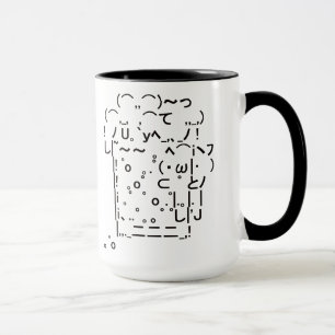 Japanese ASCII Art「beer」(black) マグカップ