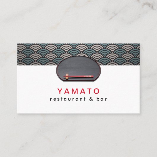 Japanese Asian Restaurant Chef Catering 名刺 (正面)