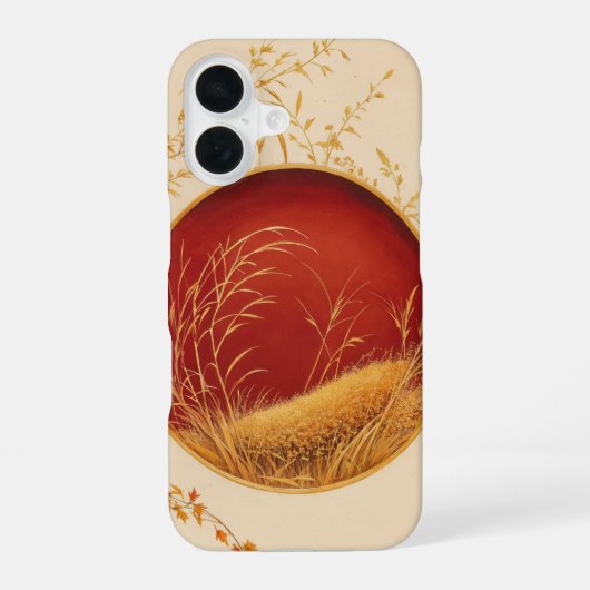 Japanese Autumn Moon Phone Case iPhone 16ケース (裏面)