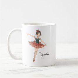 Japanese Ballerina Girl Personalized  コーヒーマグカップ