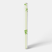 Japanese Bamboo and Floral Stripe Pattern Samsung Galaxyケース (左側面)