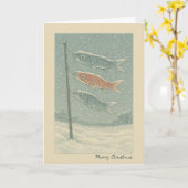 Japanese banners - Christmas Card カード (黄色い花)