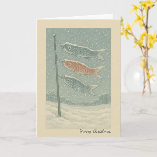 Japanese banners - Christmas Card カード (黄色い花)