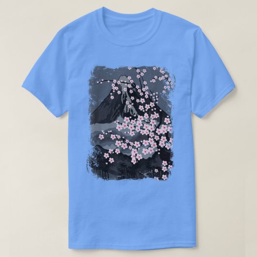 Japanese Beautiful Cherry Blossom, Sakura with Mou Tシャツ (デザイン正面)