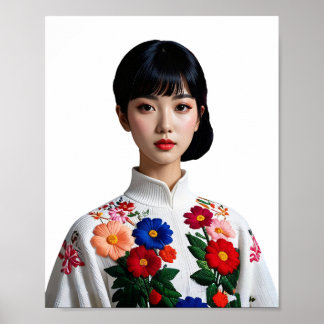 Japanese beauty pinup ポスター