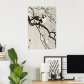 Japanese Birds Cherry Blossom Art Print  Vintage ポスター (ホームオフィス)