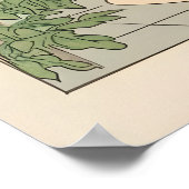 Japanese Black Cat on Toilet Print Funny Bathroom ポスター (角)