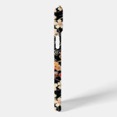 Japanese Black Floral Pattern Monogrammed Case-Mate iPhoneケース (裏面 / 右)