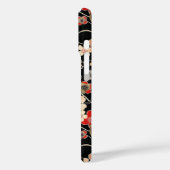 Japanese Black Floral Pattern Monogrammed Case-Mate iPhoneケース (裏面 / 左)