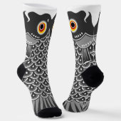 Japanese Black Koinobori Carp Streamer ソックス (傾斜あり)