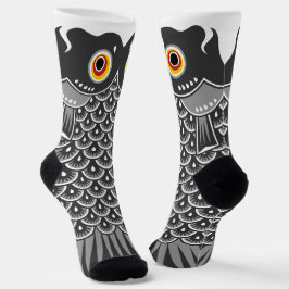 Japanese Black Koinobori Carp Streamer ソックス