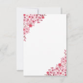 Japanese Blossom Wedding – Pink Floral RSVP (裏面)