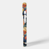 Japanese Blue Floral Pattern Monogrammed Case-Mate iPhoneケース (裏面 / 左)
